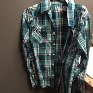 Men’s Reclaim plaid shirt. Has been worn 1 time!